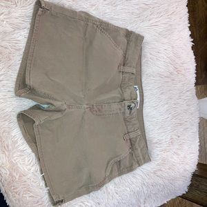 light brown jean shorts